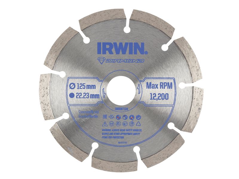 IRWIN IRWIW8087104 Segmented Diamond Blade 125 x 22.23mm