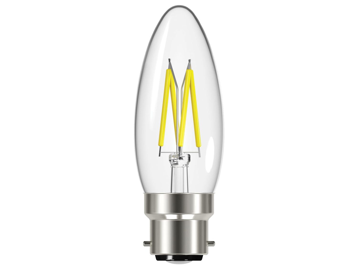 Energizer ENGS12868 LED BC (B22) Candle Filament Non-Dimmable Bulb, Warm White 470 lm 4W
