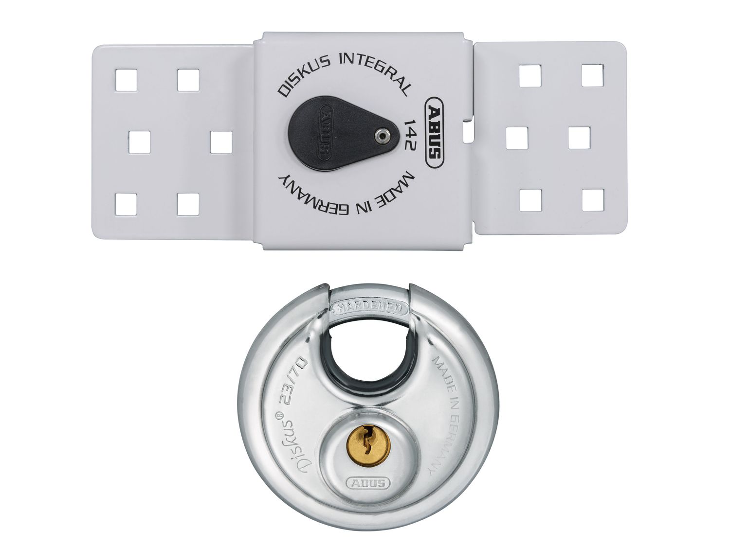 ABUS Mechanical ABU82983 142 Series Sliding Door Van Lock &amp; 23/70mm Diskus Padlock