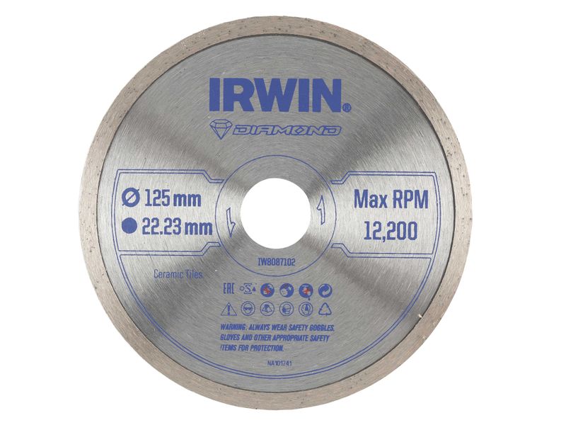 IRWIN IRWIW8087102 Continuous Rim Diamond Blade 125 x 22.23mm