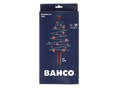 Bahco BAH9882SLXE XMAS BE-9882SL ERGO™ Slim VDE Insulated Screwdriver Set, 5 Piece