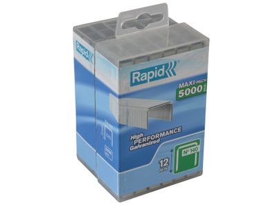 Rapid RPD14012PP 140/12 12mm Galvanised Staples (Poly Pack 5000)
