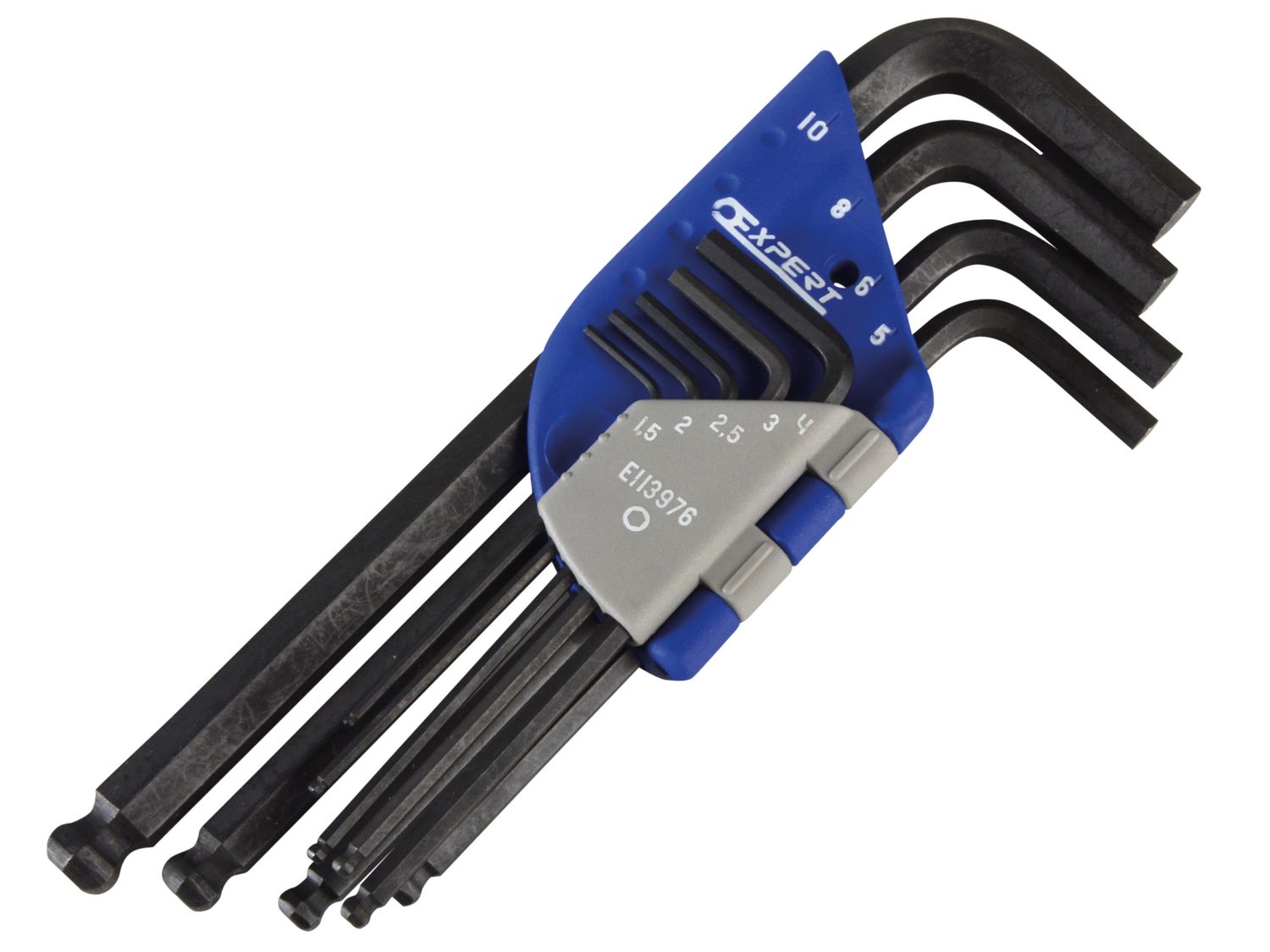 Expert BRIE113976B Metric Ball End Hexagon Key Long Arm Set, 9 Piece