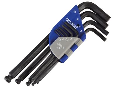 Expert BRIE113976B Metric Ball End Hexagon Key Long Arm Set, 9 Piece