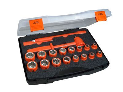 ITL Insulated ITL03095 Insulated Socket Set of 19 1/2in Drive