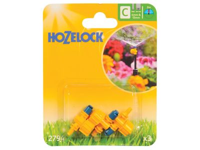Hozelock HOZ2794 2794 Adjustable 180° Micro Spray Jet (Pack 3)