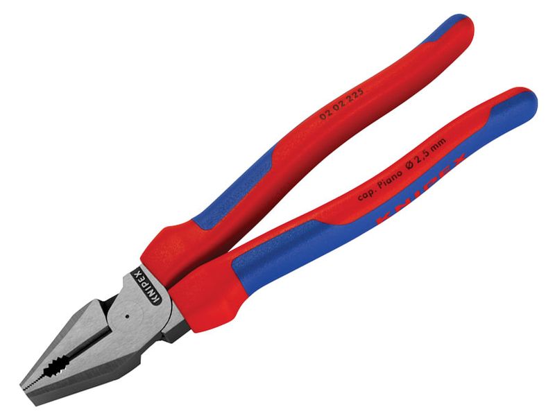 Knipex KPX0202225 High Leverage Combination Pliers Multi-Component Grip 225mm