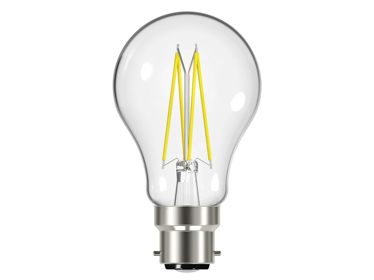 Energizer ENGS12862 LED BC (B22) GLS Filament Non-Dimmable Bulb, Warm White 470 lm 4W