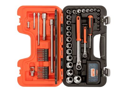Bahco BAHSL79 SL79 1/4in &amp; 1/2in Drive Slim Socket Set, 79 Piece