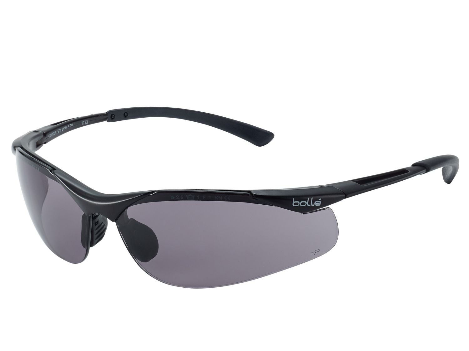 Bolle Safety BOLCONTPSF CONTOUR PLATINUM Safety Glasses - Smoke