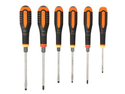 Bahco BAH9881TB BE-9881TB ERGO™ Through Blade Screwdriver Set, 6 Piece