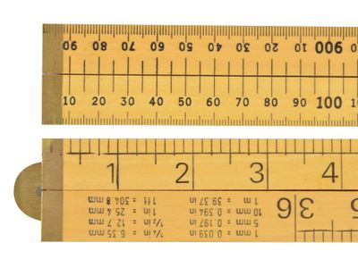 R.S.T. RST073 Wooden 4 Fold Rule 1m / 39in (Loose)