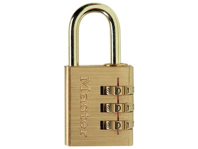 Master Lock MLK630 Brass Finish 30mm 3-Digit Combination Padlock