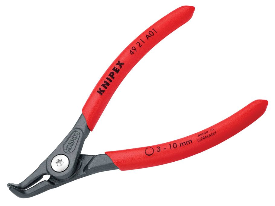 Knipex KPX4921A01 Precision Circlip Pliers External 90° Bent Tip 3-10mm A01