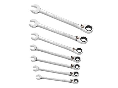 Expert BRIE111107B Ratchet Combination Spanner Set, 7 Piece