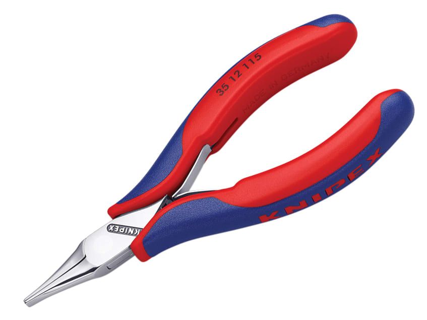 Knipex KPX3512115 Flat Jaw Electronics Pliers Multi-Component Grip 115mm