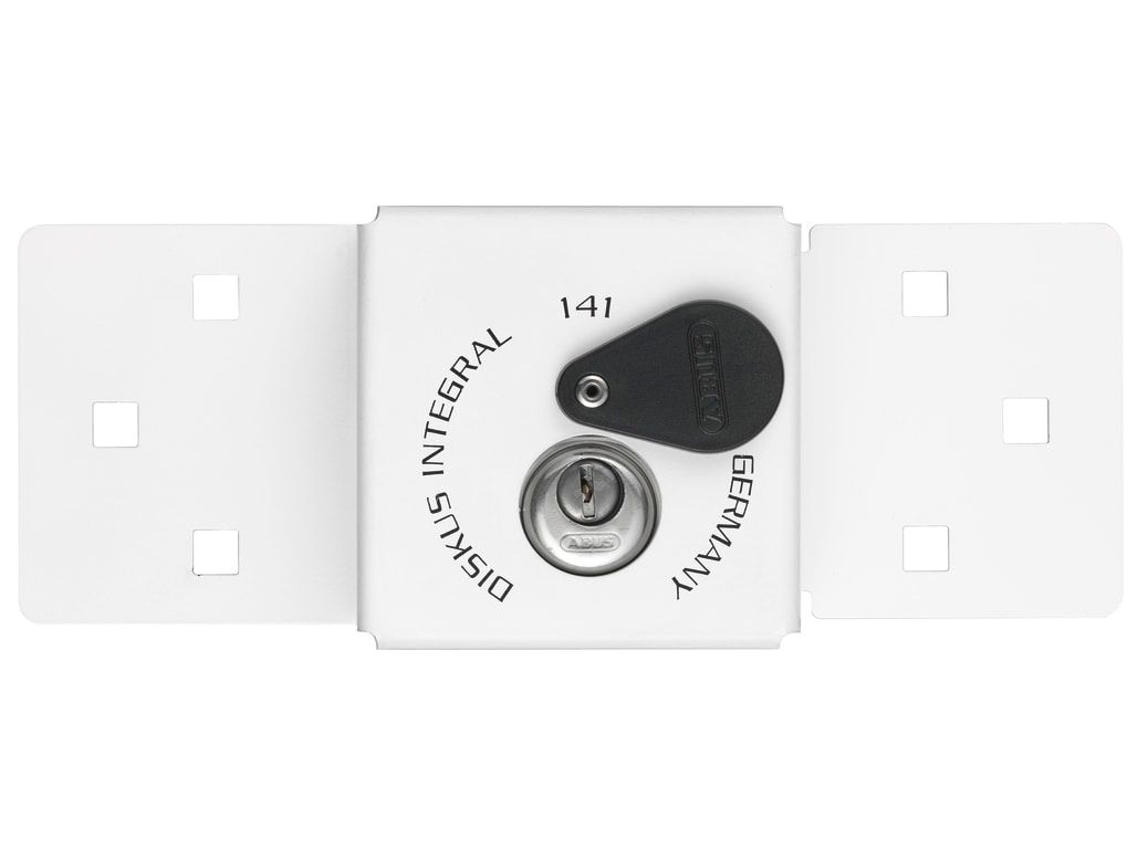ABUS Mechanical ABU14126C 141/200 Diskus Integral Van Lock White &amp; 26/70mm Diskus Padlock