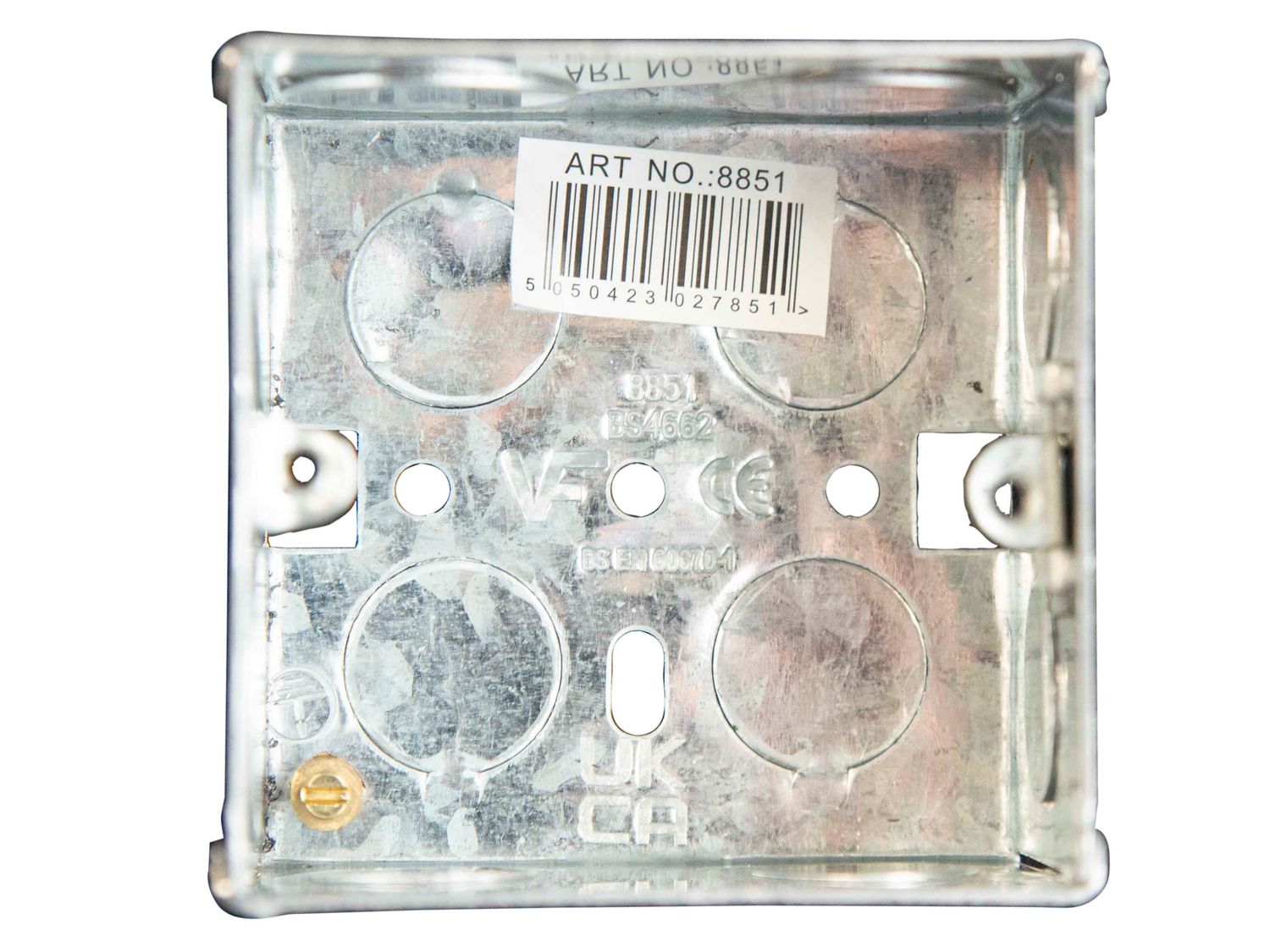 Dencon DCN8851NB Metal Back Box 1-Gang 47mm