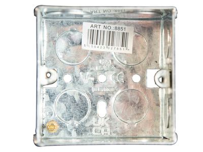 Dencon DCN8851NB Metal Back Box 1-Gang 47mm