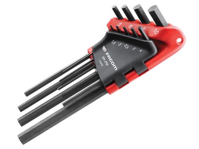 Facom FCM83HJP9A 83H.JP9A Metric Hexagon Key Long Arm Set, 9 Piece
