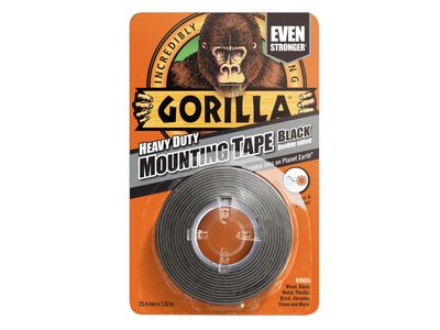 Gorilla Glue GRGHDMT Gorilla Heavy-Duty Mounting Tape 25.4mm x 1.52m Black