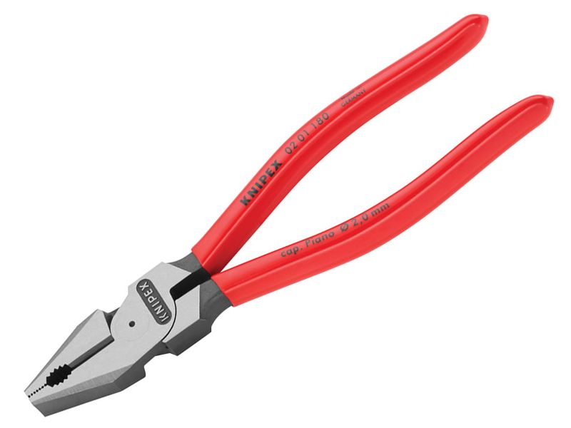 Knipex KPX0201180 High Leverage Combination Pliers PVC Grip 180mm
