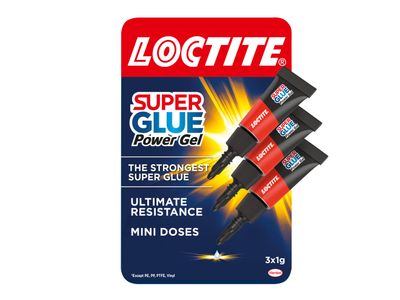 Loctite LOCSGGP1GNR Super Glue Power Gel Mini Tube Trio 3 x 1g