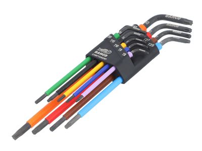 Bahco BAHC1997TX9P C1997TORX/9P Long TORX Coloured L-Key Set, 9 Piece