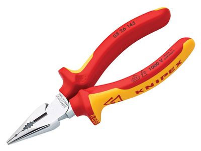 Knipex KPX0826145 VDE High Leverage Needle Nose Pliers 145mm