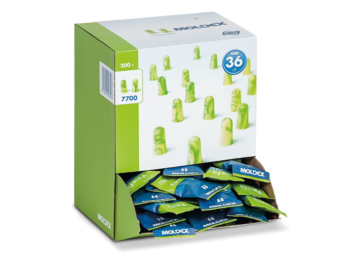 Moldex MOL770001 Pura-Fit Earplugs SNR 36 dB (200 Pairs)