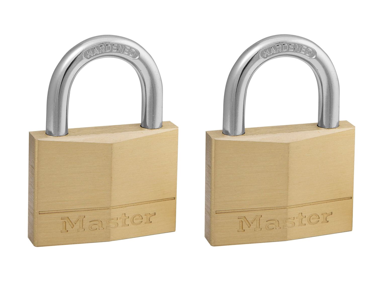 Master Lock MLK150T Solid Brass 50mm Padlock 5-Pin - Keyed Alike x 2
