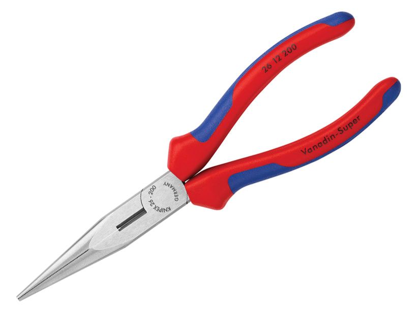 Knipex KPX2612200 Snipe Nose Side Cutting Pliers (Stork Beak) Multi-Component Grip 200mm (8in)