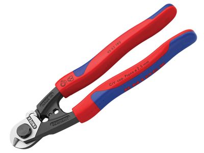 Knipex KPX9562190 Wire Rope/Bowden Cable Cutters Multi-Component Grip 190mm