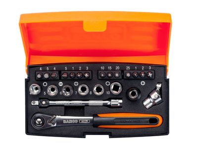 Bahco BAHSL24 SL24 1/4in Drive Socket Set, 24 Piece