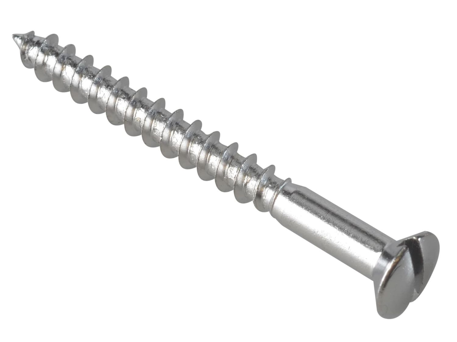 ForgeFix FOR185598 Multi-Purpose Screw SL Raised Head Chrome Plated 4.0 x 40mm ForgePack 20