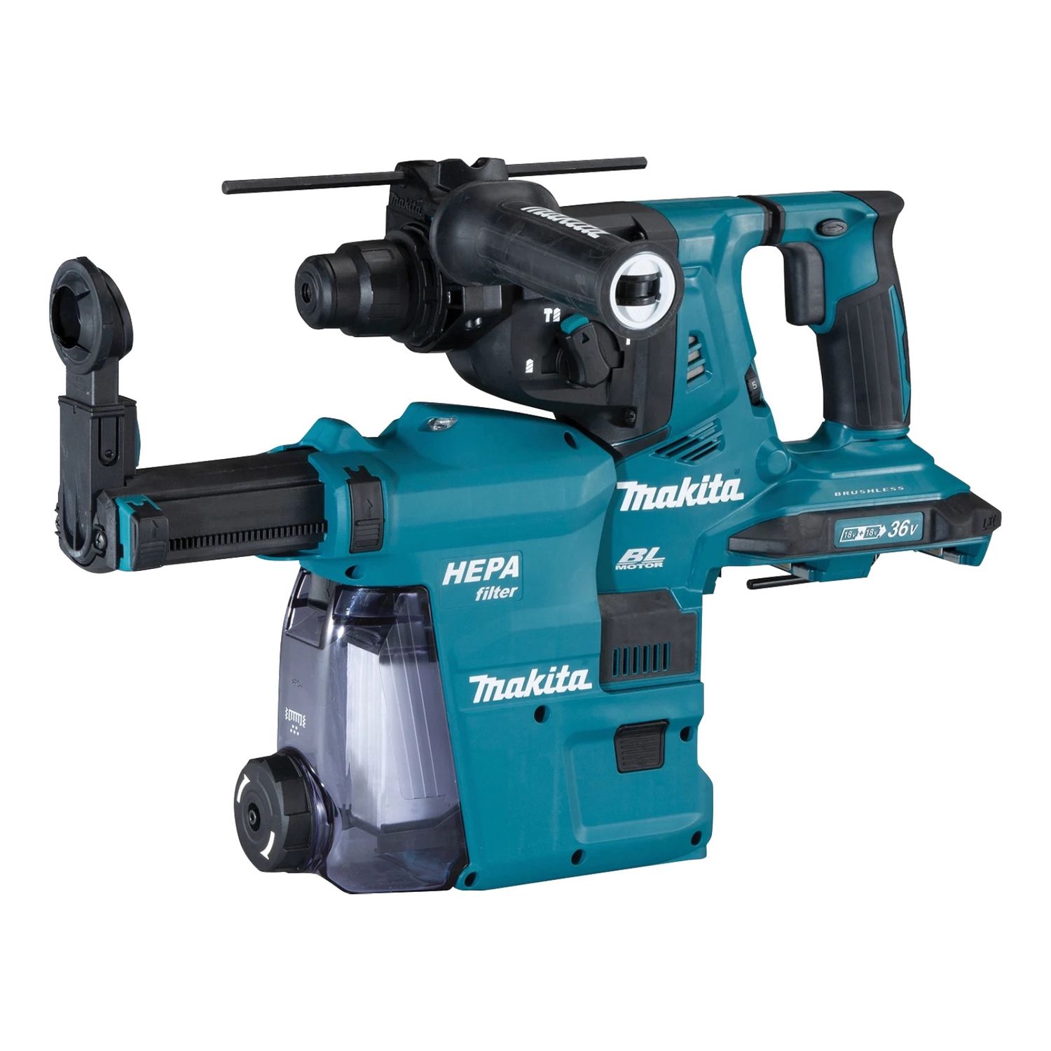 Makita DHR281ZWJ 18v Twin SDS Plus QCC Hammer Drill Bare Unit with DX09 Dust System