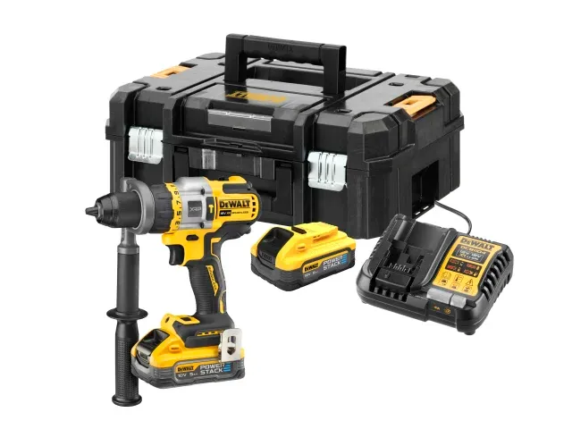 DEWALT DCD999H2T 18v XR XRP PowerStak Combi Drill Kit 2 x 5.0Ah Li-Ion