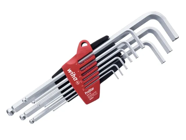 Wiha 07192 9pc ProStar Hex Ball End L-key Set