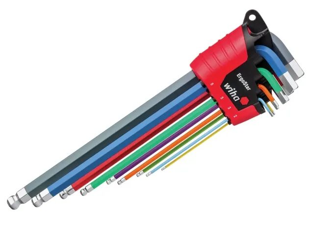 Wiha 43849 9pc ErgoStar Colour Hex Ball End L-key Set