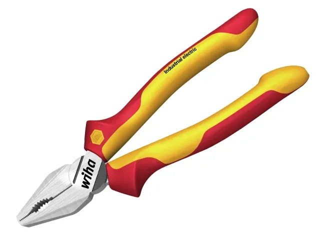 Wiha 38855 Industrial VDE Combination Pliers with DynamicJoint 180mm