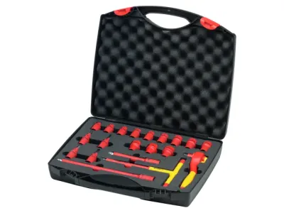Wiha 43023 21pc VDE Insulated 3/8in Ratchet Wrench Socket Set (inc. Case)