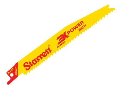 Starrett STRBT126105 BT12610-5 Bi-Metal Reciprocating Blade, Tapered 300mm 6-10 TPI (Pack 5)