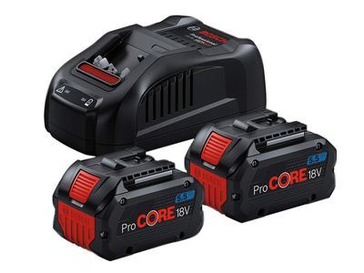 Bosch BSH600A0214D ProCORE18V 5.5Ah Batteries &amp; Charger Starter Kit 18V