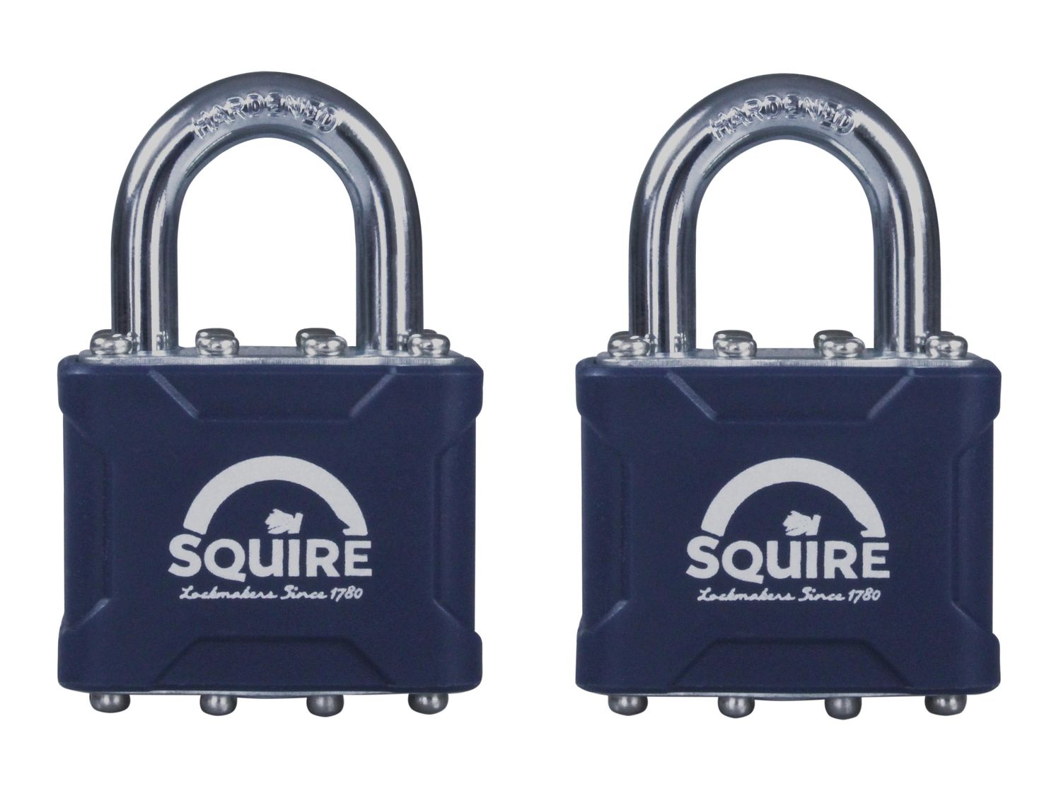 Squire HSQ35T 35T Stronglock Card (2) Padlocks 38mm Open Shackle Keyed