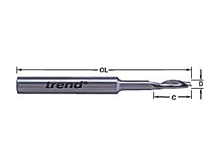 Trend TRE50198HSE 50/19 x 8mm HSSE Steel Helical Plunge Bit 5mm