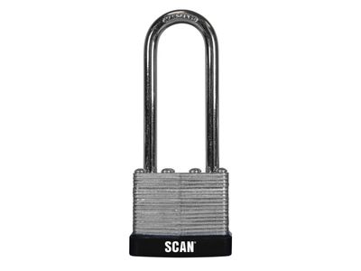Scan SCAPLLAM40LS Laminated Steel Padlock 40mm Long Shackle