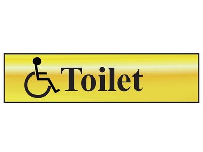 Scan SCA6004 Disabled Toilet - Polished Brass Effect 200 x 50mm