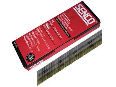 Senco SENDA19EAB Chisel Smooth Brad Nails Galvanised 15G x 44mm (Pack 4000)
