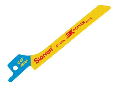Starrett STRSB4245 SB424-5 Bi-Metal Reciprocating Blade, Metal Scroll 100mm 24 TPI (Pack 5)