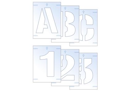 Scan SCA9406 Letter &amp; Number Stencil Kit 100mm